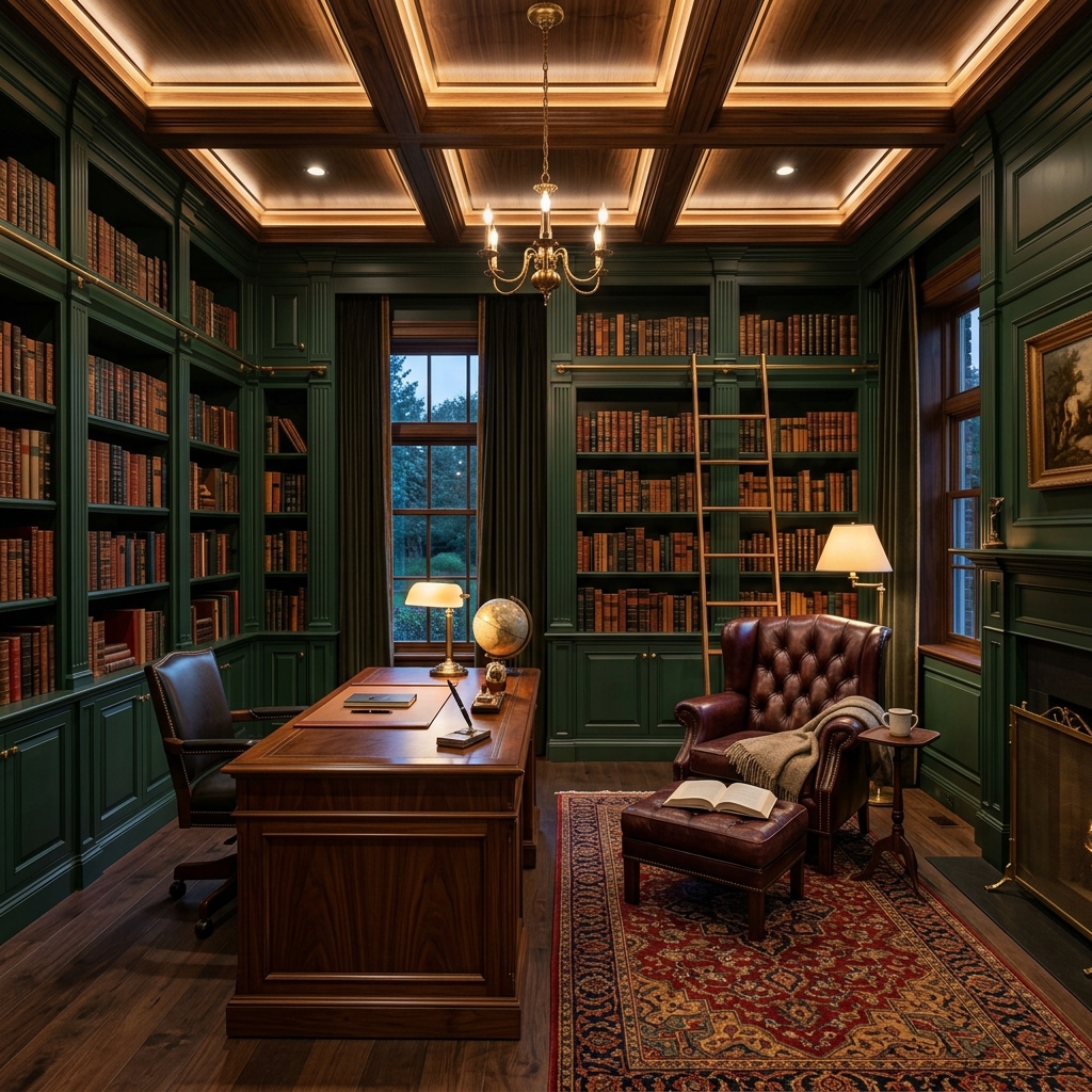 Bureau bibliothèque sur mesure