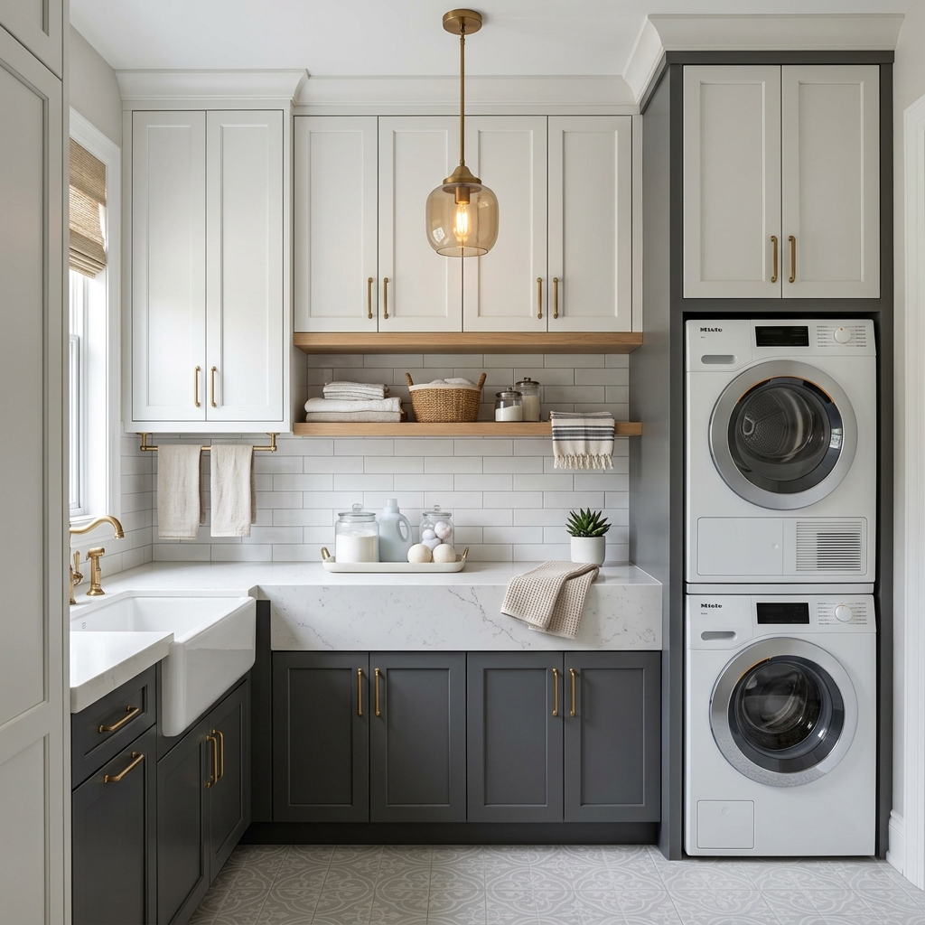 Buanderie sur mesure moderne